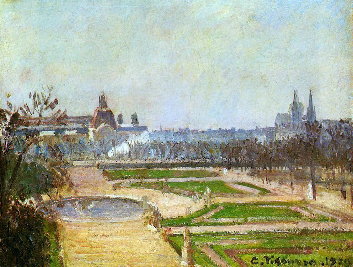 Camille Pissarro The Tuileries and the Louvre - Canvas Print