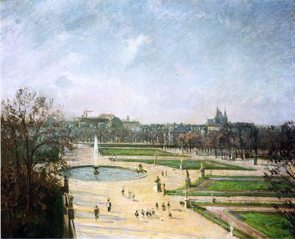 Camille Pissarro The Tuileries Gardens, Afternoon, Sun - Canvas Print