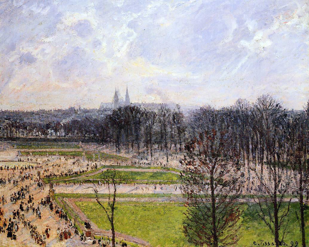 Camille Pissarro The Tuileries Gardens: Winter Afternoon - Canvas Print