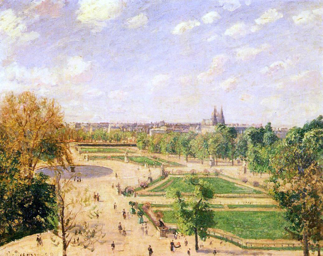 Camille Pissarro The Tuilleries Gardens: Morning, Spring, Sun - Canvas Print