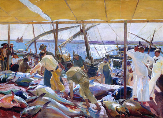 Joaquin Sorolla Y Bastida The Tunny Catch - Canvas Print
