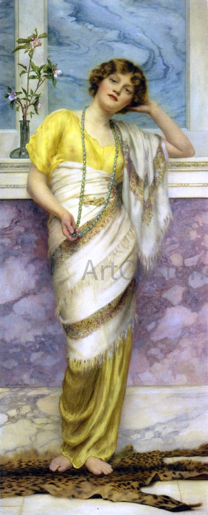 William Clarke Wontner The Turquoise Necklace - Canvas Print