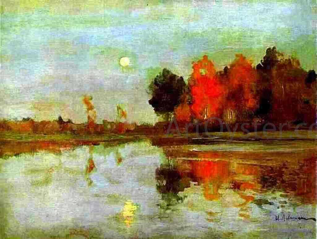 Isaac Ilich Levitan The Twilight, The Moon, Study - Canvas Print