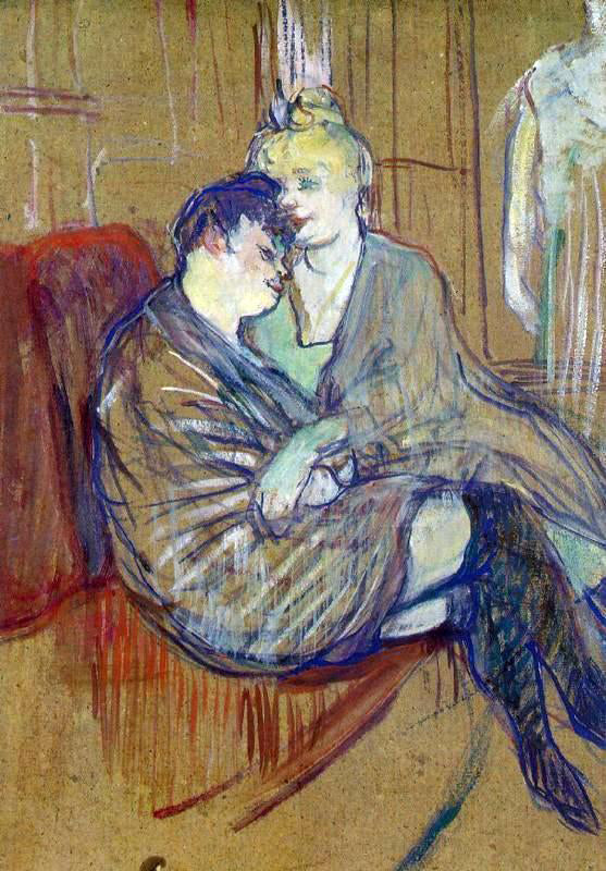 Henri De Toulouse-Lautrec The Two Girlfriends - Canvas Print