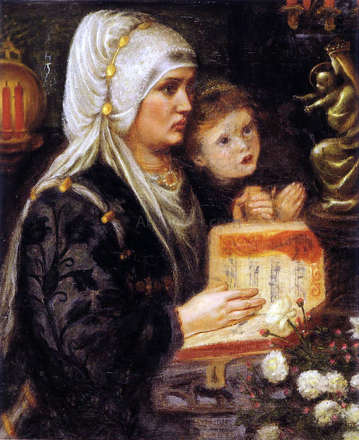 Dante Gabriel Rossetti The Two Mothers - Canvas Print