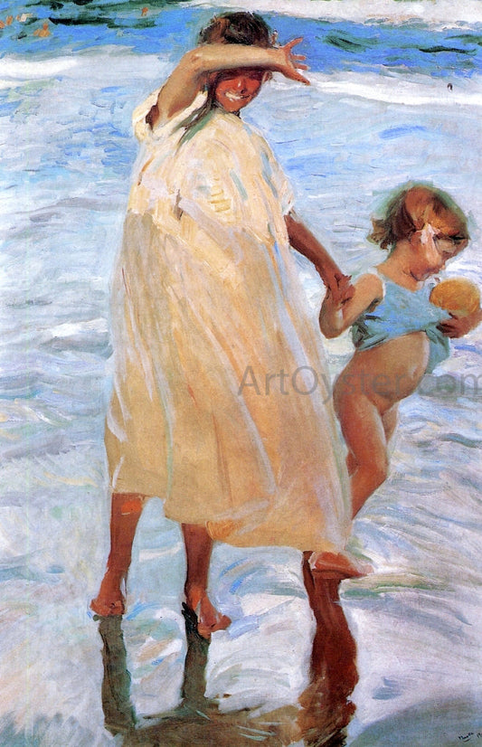 Joaquin Sorolla Y Bastida The Two Sisters - Canvas Print