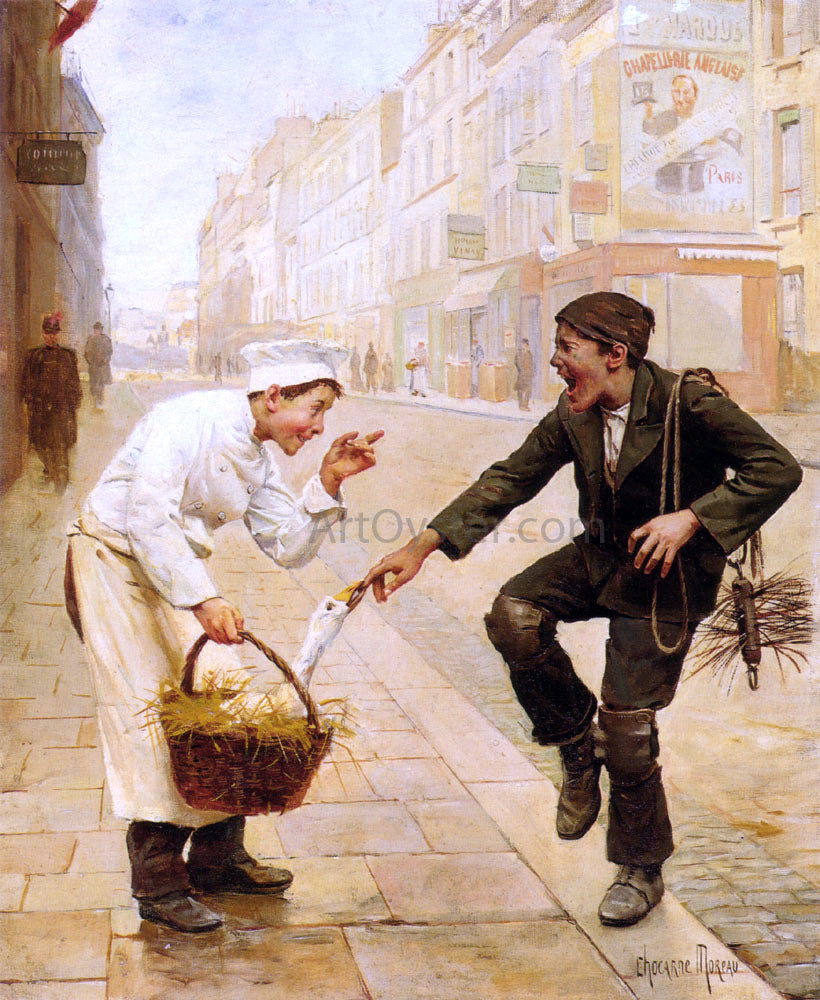 Paul Charles Chocarne-Moreau The Unexpected Surprise - Canvas Print