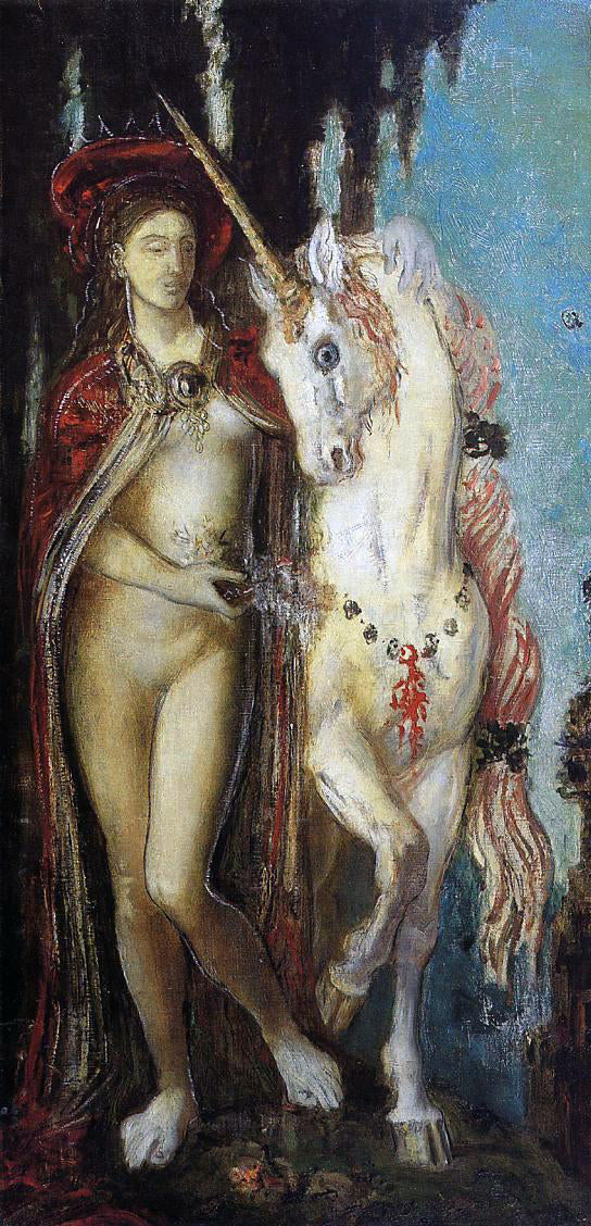 Gustave Moreau The Unicorn - Canvas Print