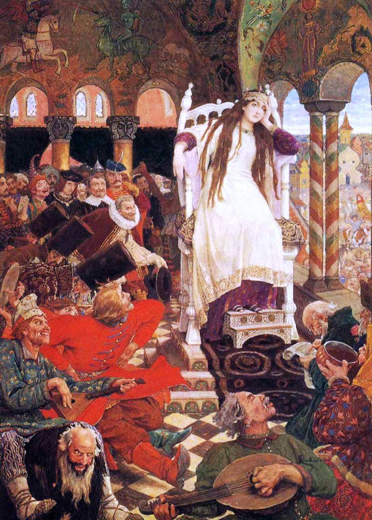 Victor Mikhail Vasnetsov The Unsmiling Tsarevna - Canvas Print