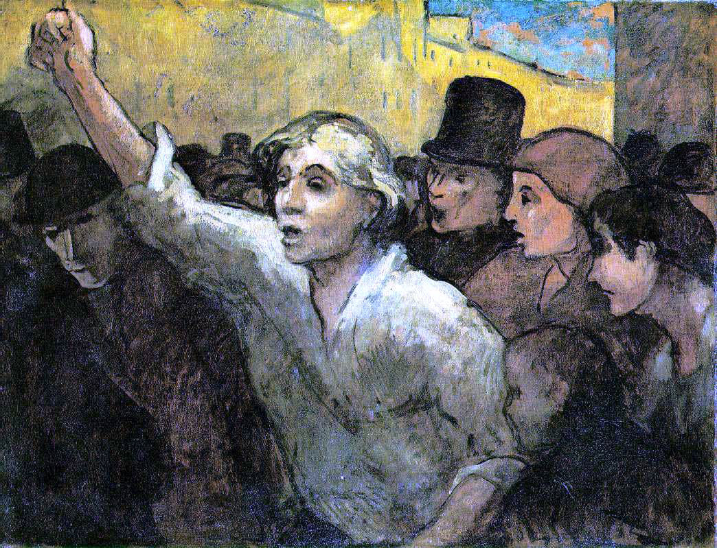Honore Daumier The Uprising - Canvas Print