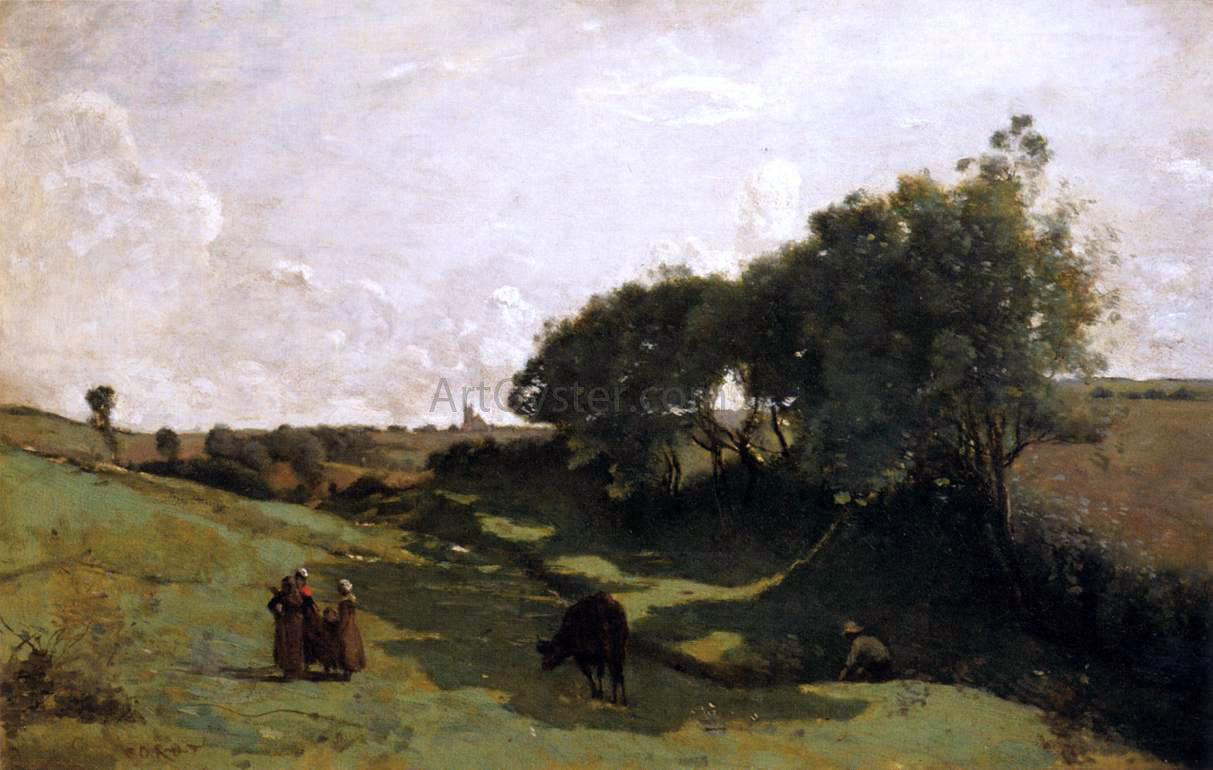 Jean-Baptiste-Camille Corot The Vale - Canvas Print