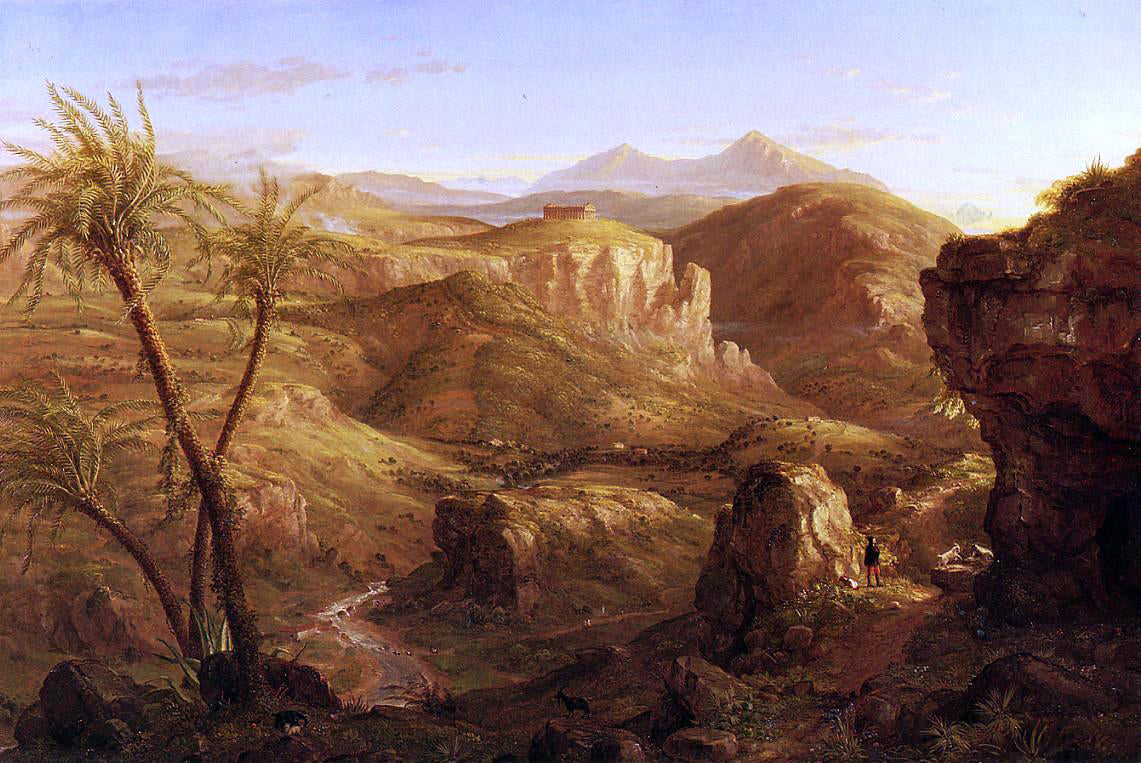 Thomas Cole The Vale and Temple of Segeste, Sicily - Canvas Print