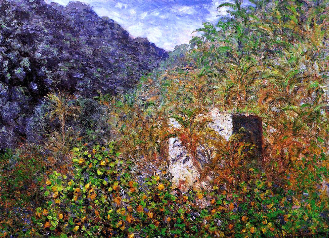 Claude Oscar Monet The Valley of Sasso, Blue Effect - Canvas Print