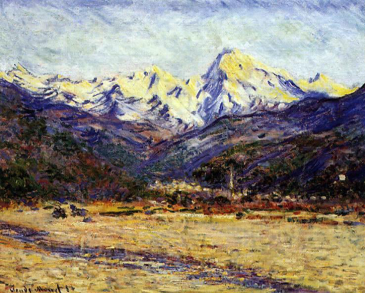 Claude Oscar Monet The Valley of the Nervia - Canvas Print