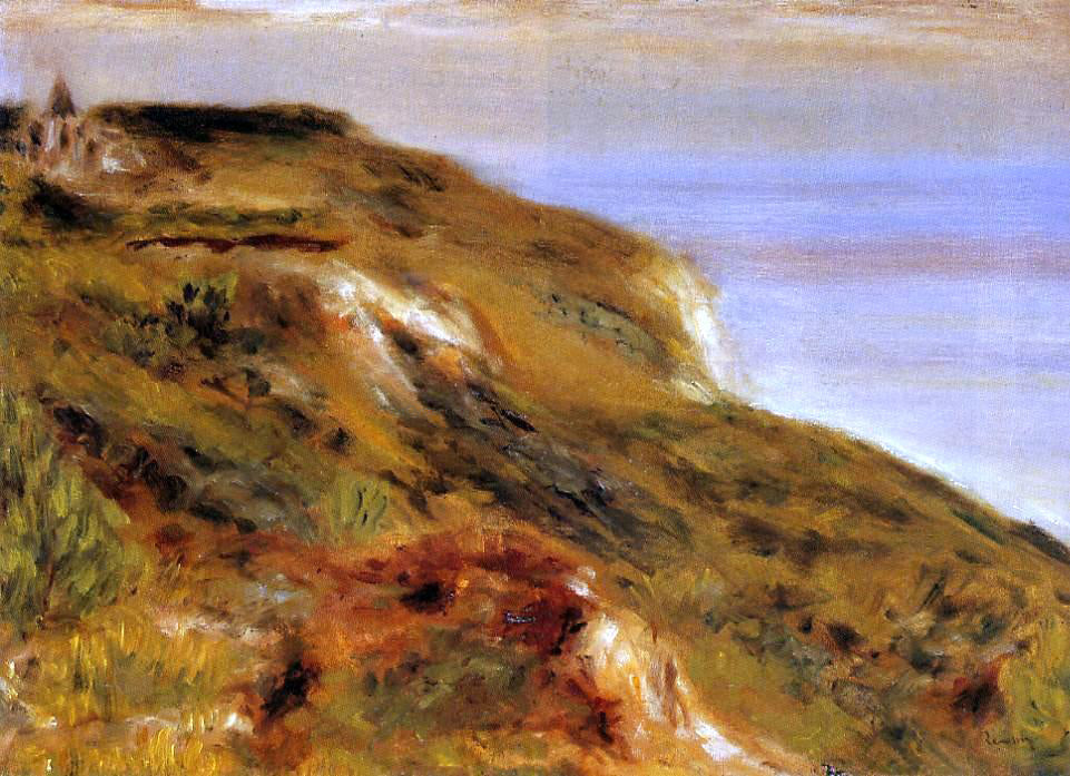Pierre Auguste Renoir The Varangeville Church and the Cliffs - Canvas Print