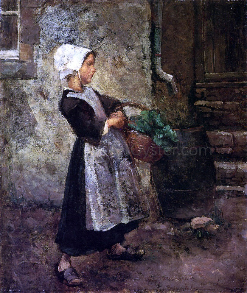 Gari Melchers The Vegetable Girl - Canvas Print