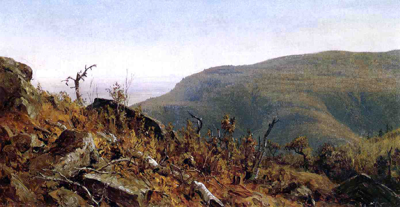 Sanford Robinson Gifford The View from South Mountain in the Catskills, A Sketch - Canvas Print