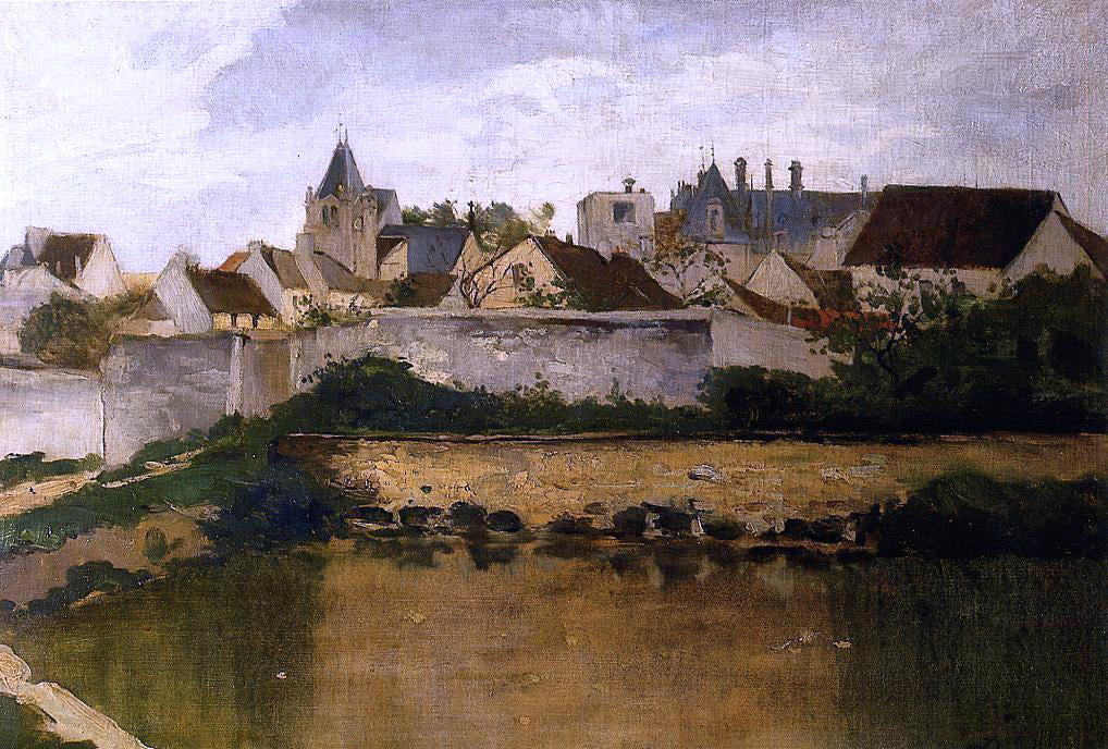 Charles Francois Daubigny The Village, Auvers-sur-Oise - Canvas Print