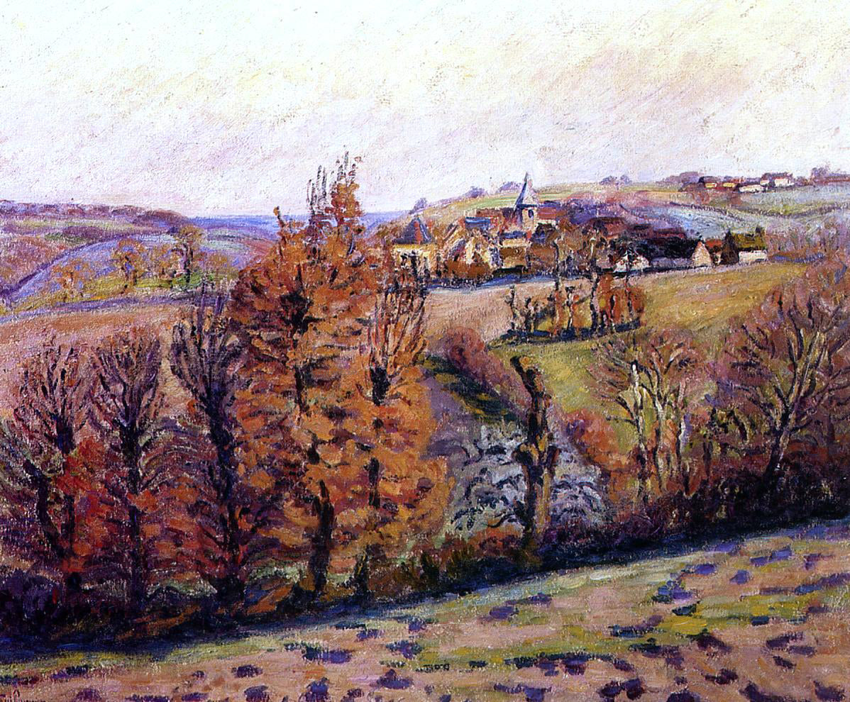 Armand Guillaumin The Village of Crozant - Canvas Print