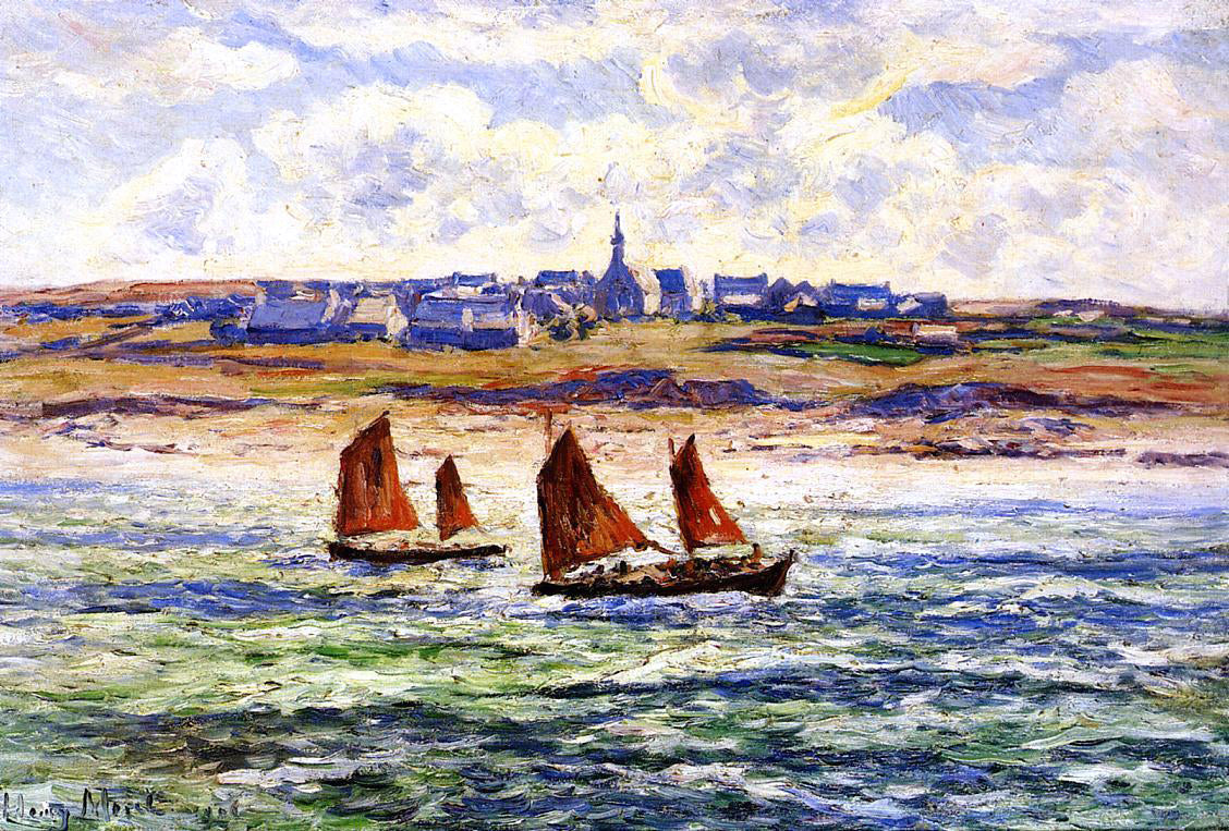 Henri Moret The Village of Paulgoazec - Canvas Print