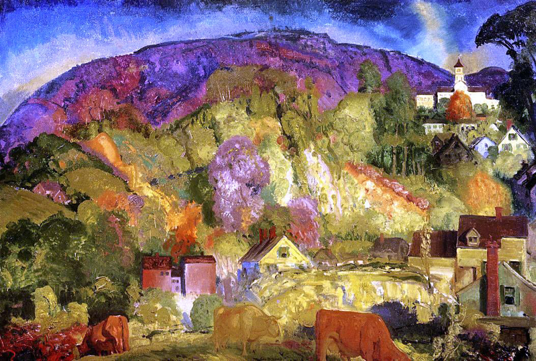 George Wesley Bellows A Village on the Hill - Canvas Print