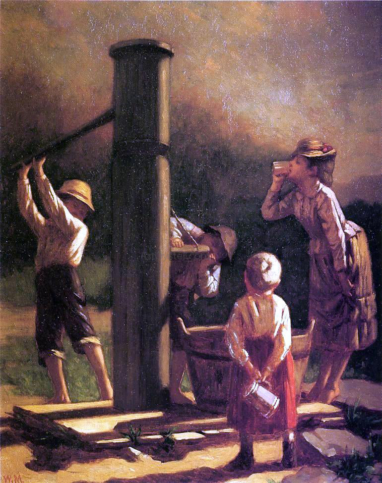William Penn Morgan The Village Pump - Canvas Print