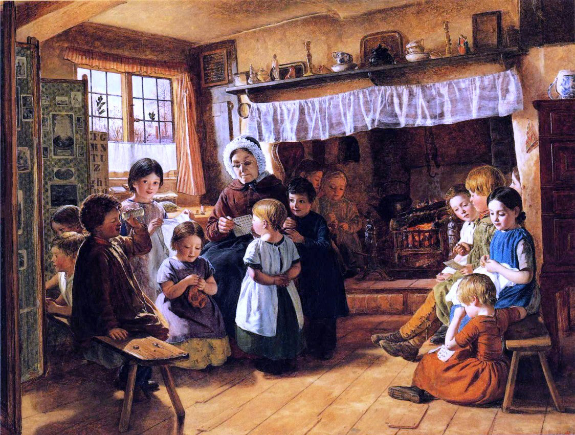 Alfred Rankley The Village School - Canvas Print