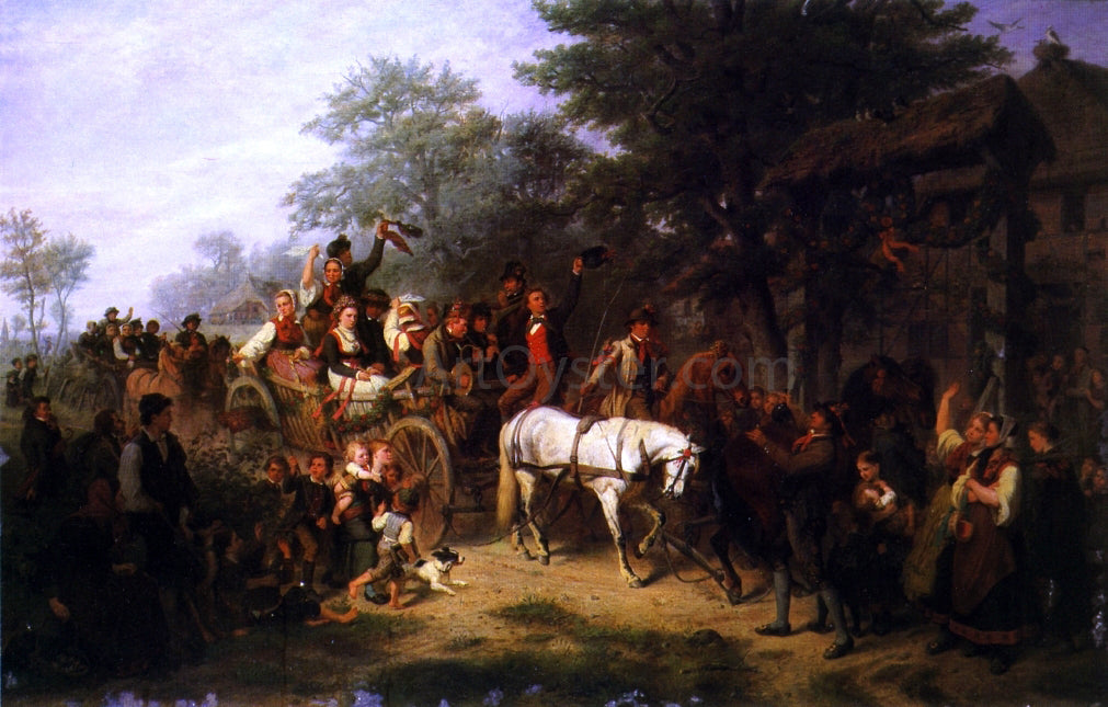 William Hahn The Village Wedding - Canvas Print