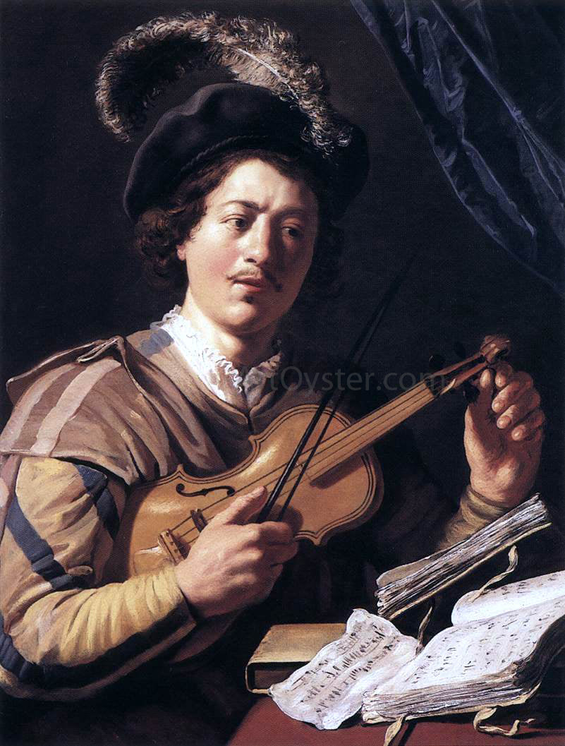 Jan Lievens The Violin Player - Canvas Print