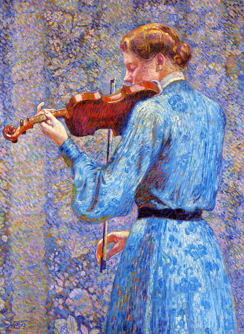 Theo Van Rysselberghe The Violinist - Canvas Print