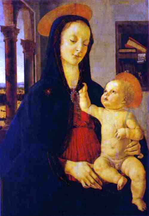 Domenico Ghirlandaio The Virgin and Child - Canvas Print