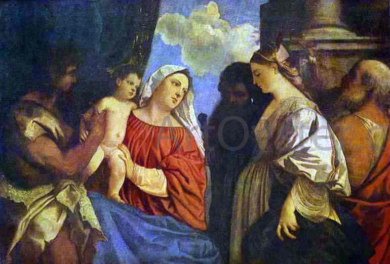 Titian The Virgin and Child with Four Saints - Canvas Print