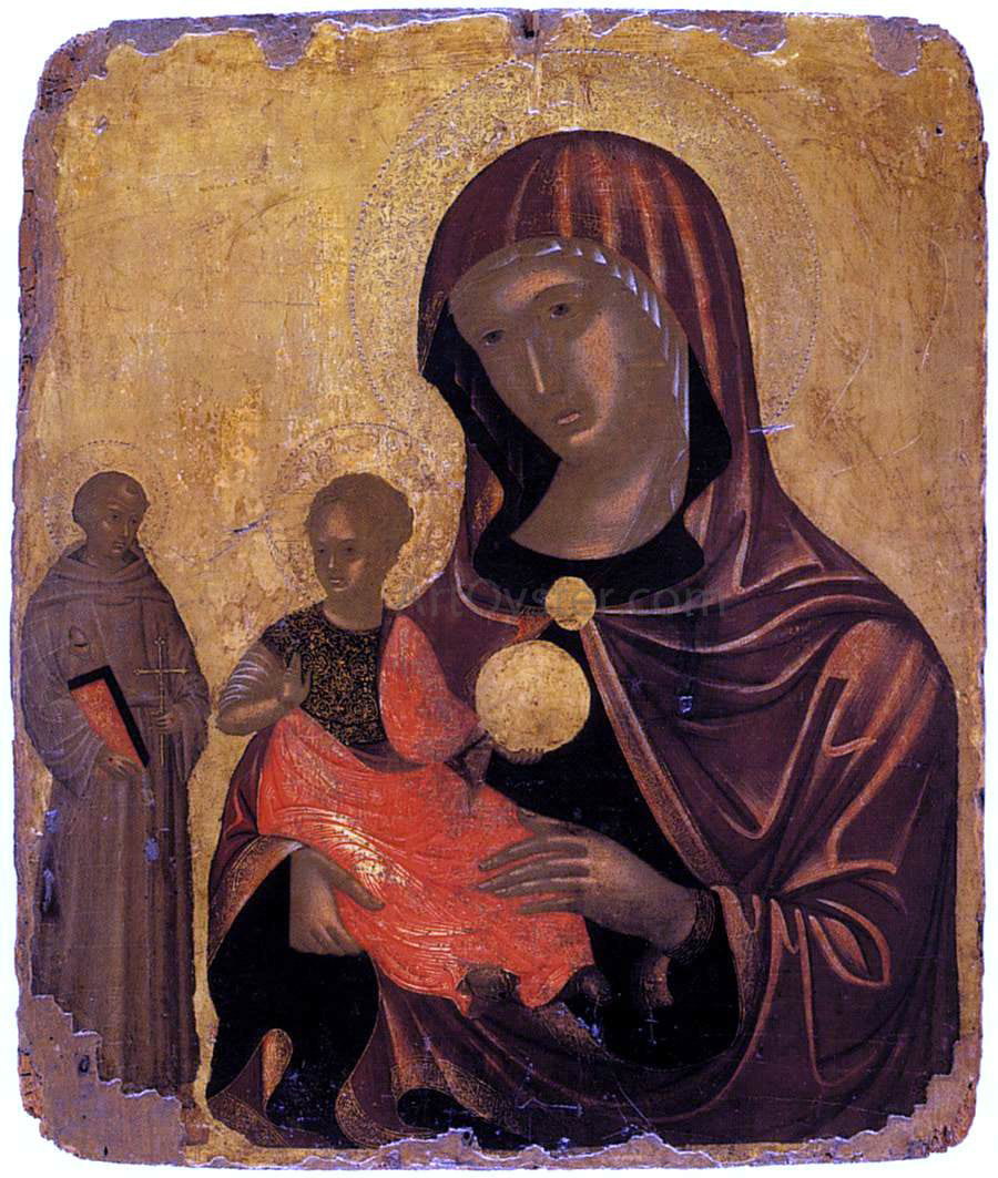 Nikolaos Tsafouris The Virgin and St Francis of Assisi - Canvas Print