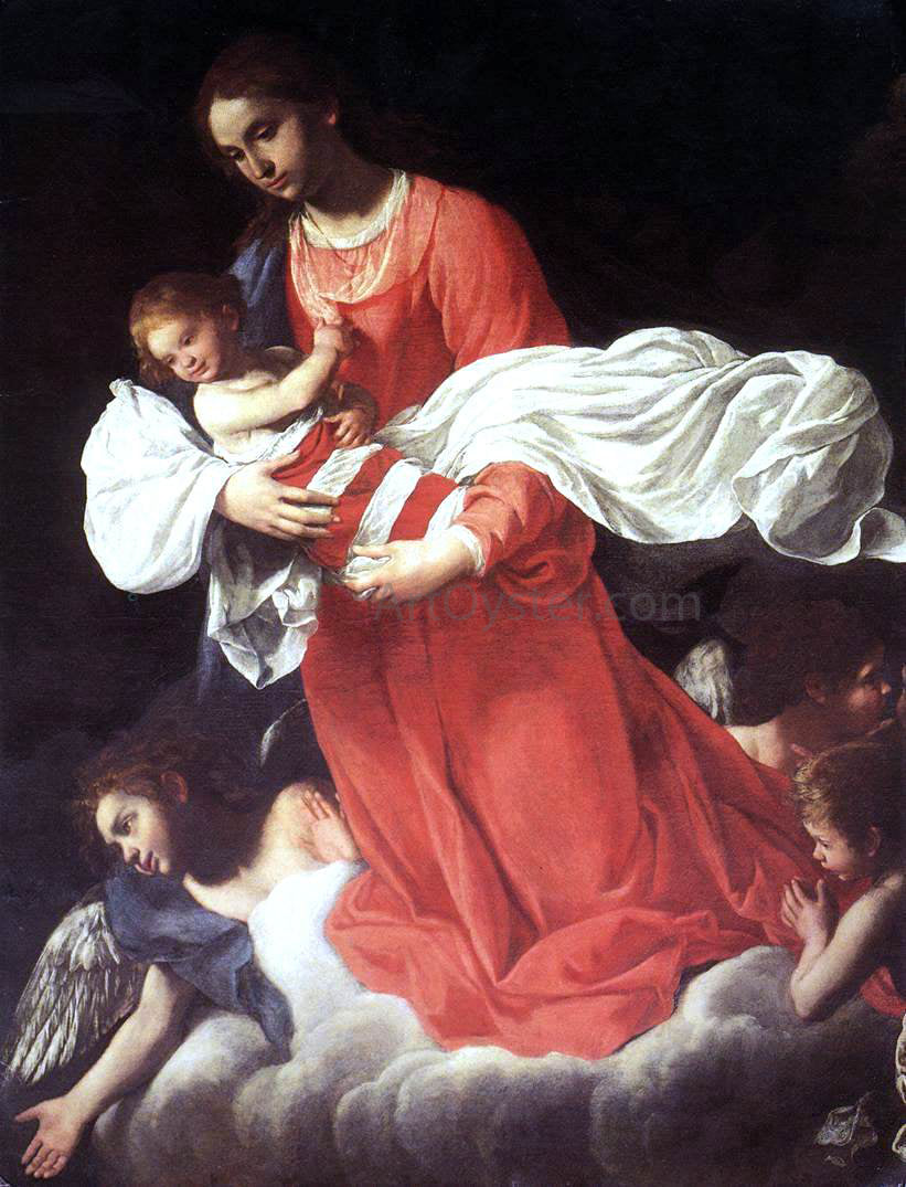 Giovanni Baglione The Virgin and the Child with Angels - Canvas Print