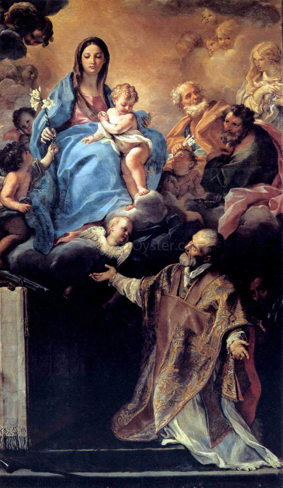 Carlo Maratti The Virgin Appearing to St Philip Neri - Canvas Print