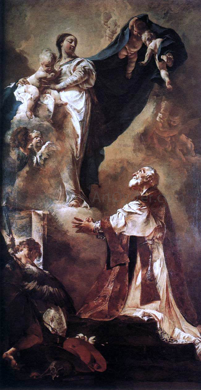 Giovanni Battista Piazzetta The Virgin Appearing to St Philip Neri - Canvas Print