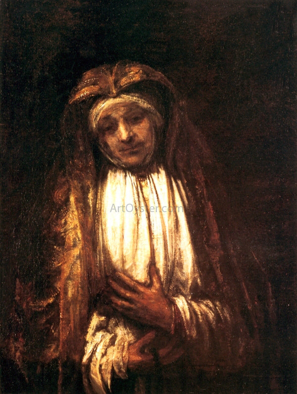 Rembrandt Van Rijn The Virgin of Sorrows - Canvas Print