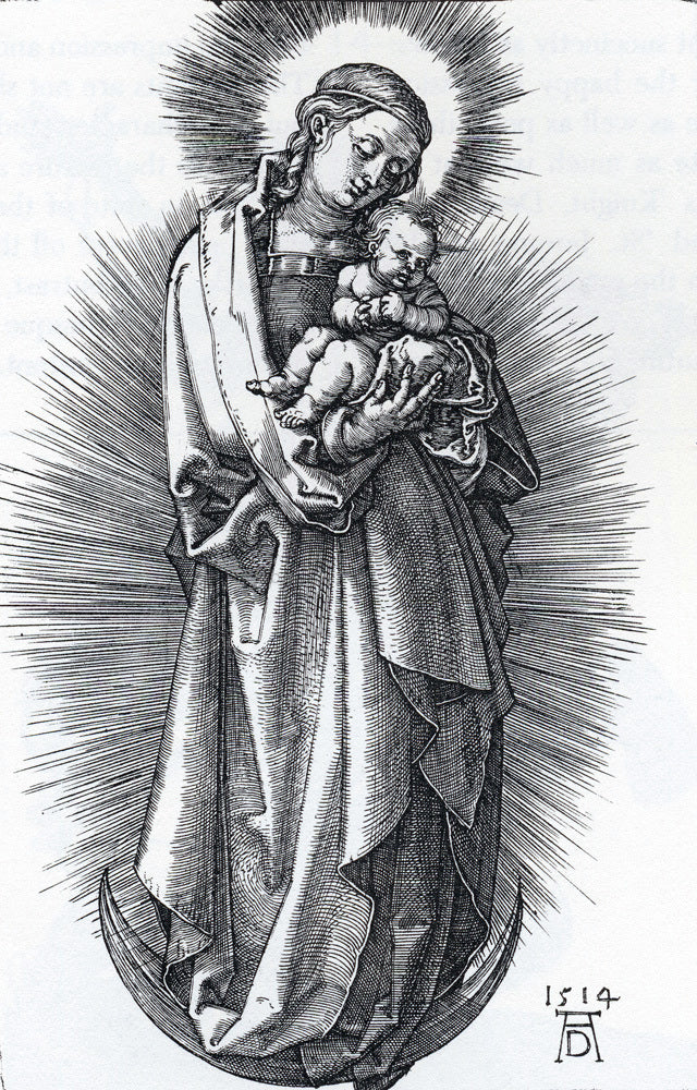 Albrecht Durer The Virgin On The Crescent With A Diadem - Canvas Print