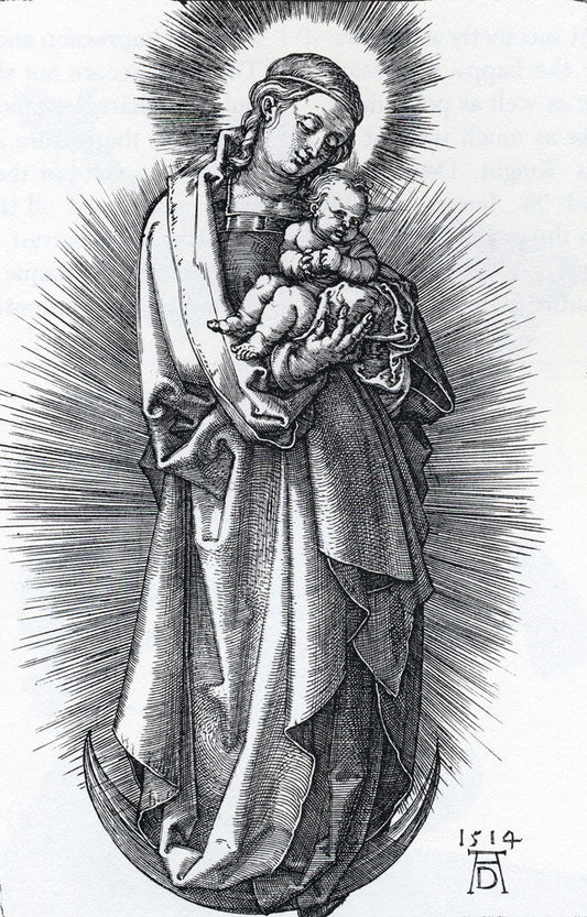 Albrecht Durer The Virgin On The Crescent With A Diadem - Canvas Print