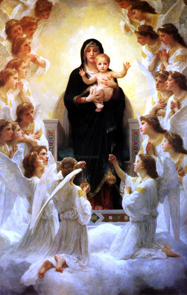William Adolphe Bouguereau The Virgin With Angels - Canvas Print