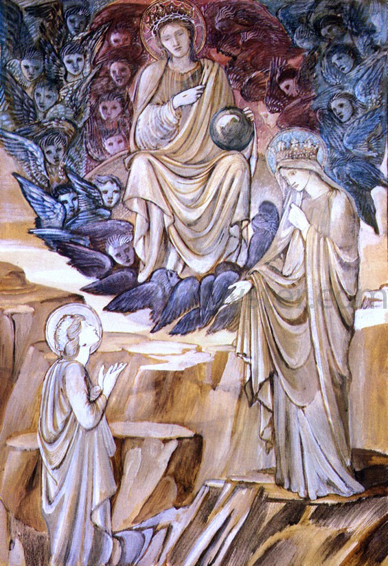 Sir Edward Burne-Jones The Vision of Saint Catherine - Canvas Print