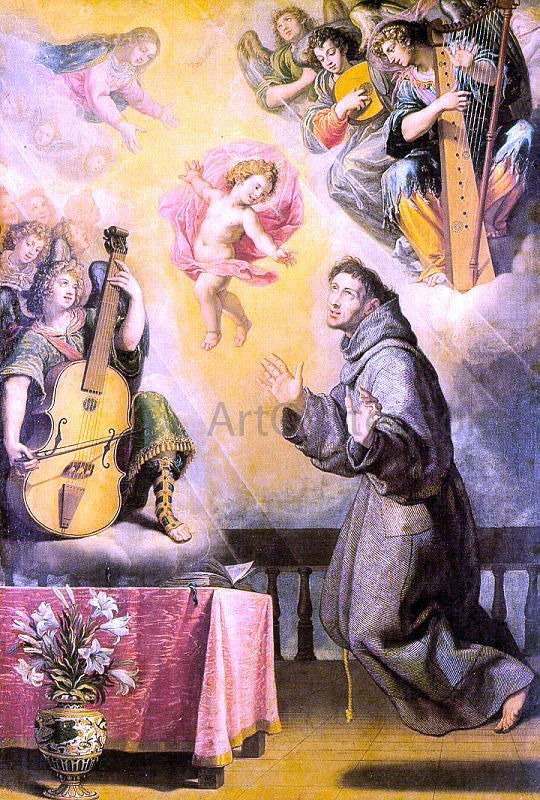 Vicente Carducho The Vision of St Anthony of Padua - Canvas Print