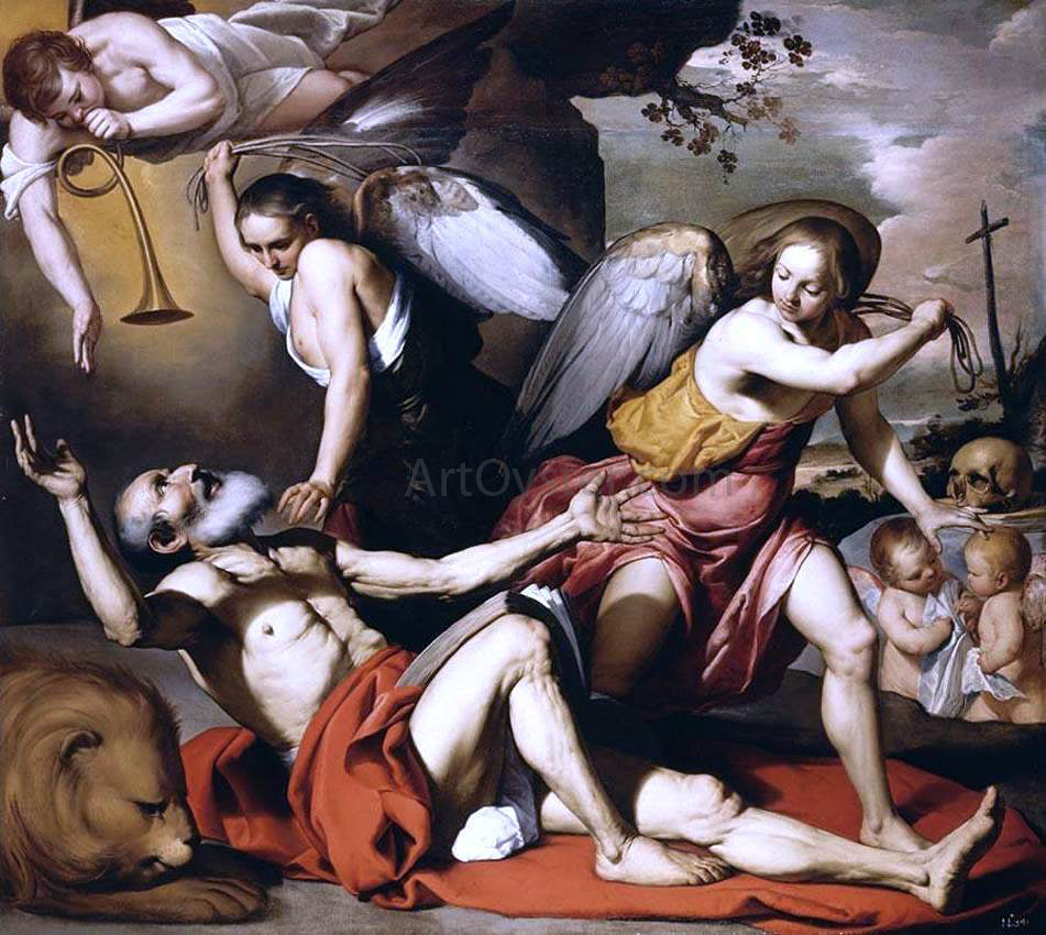 Bernardino Mei The Vision of St Jerome - Canvas Print