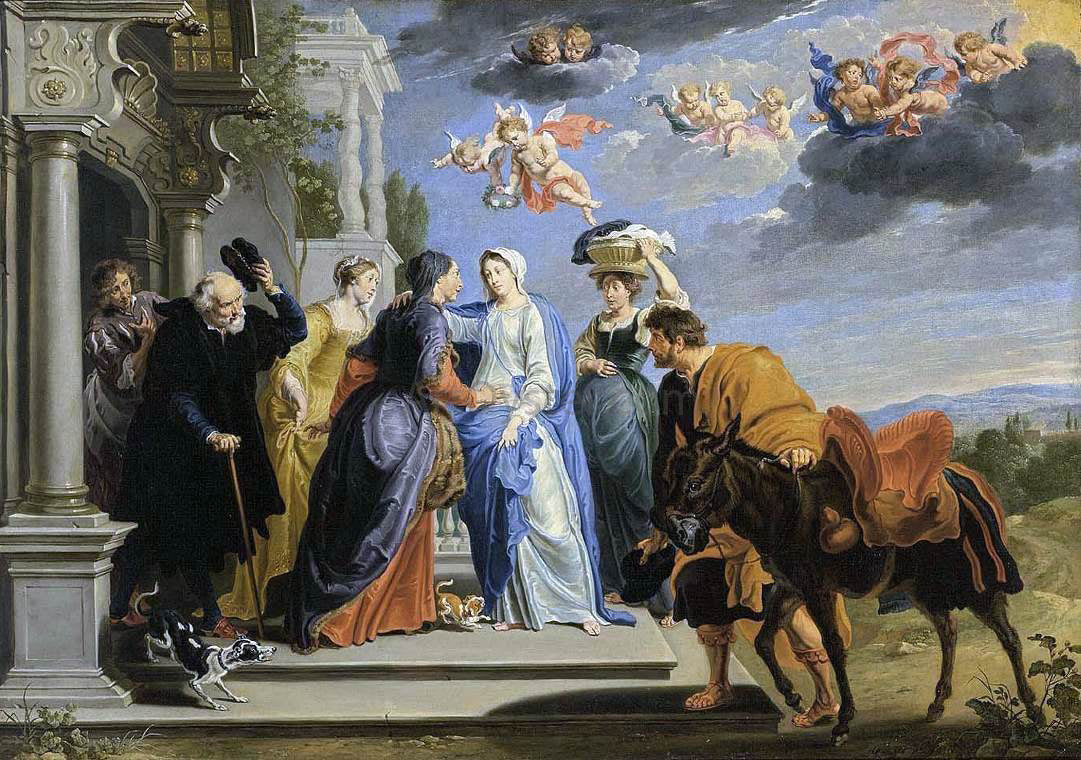 The Elder Willem Van Herp The Visitation - Canvas Print