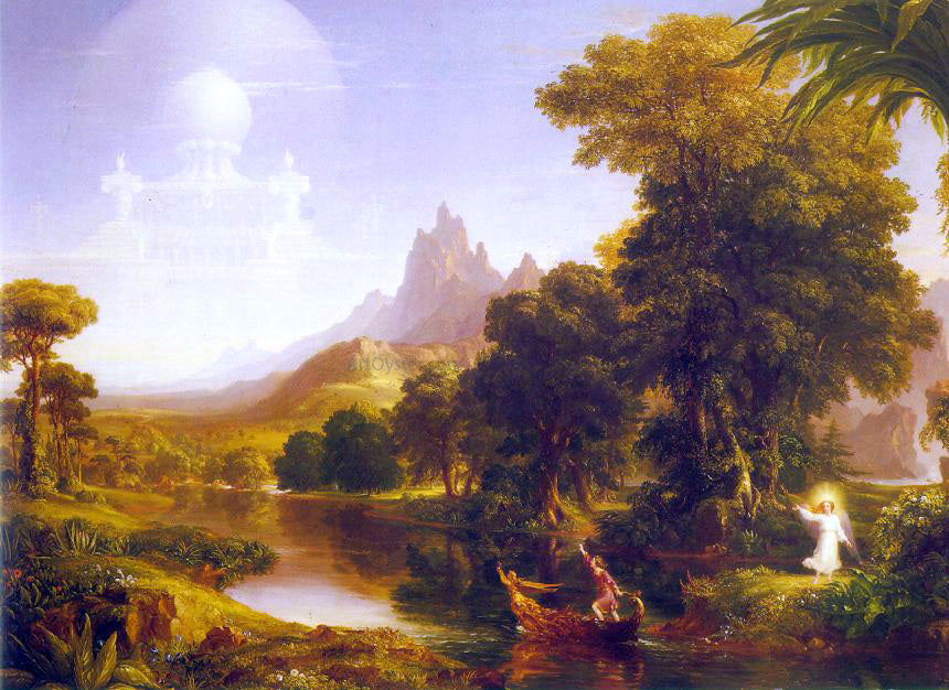 Thomas Cole The Voyage of Life: Youth - Canvas Print