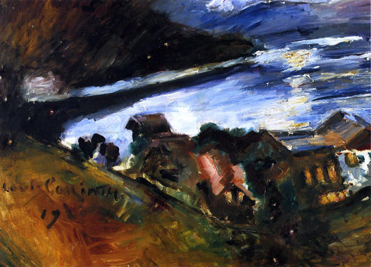 Lovis Corinth The Walchensee in the Moonlight - Canvas Print