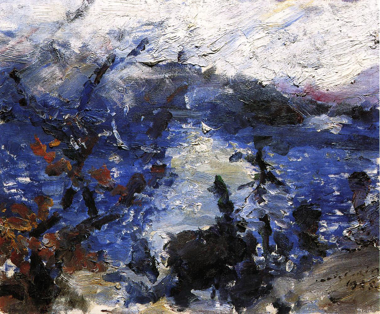 Lovis Corinth The Walchensee, Mountains Wreathed in Cloud - Canvas Print