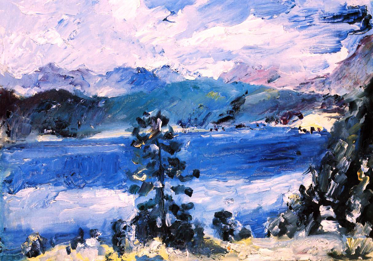 Lovis Corinth The Walchensee with a Larch Tree - Canvas Print