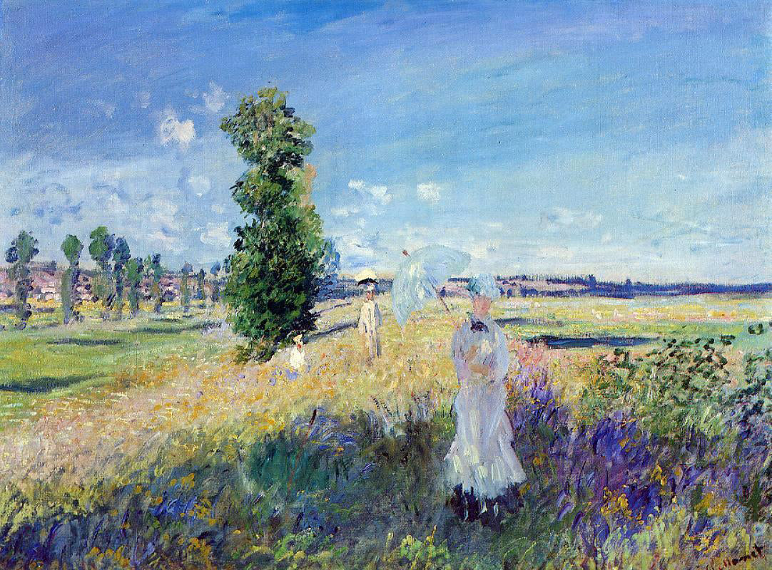 Claude Oscar Monet The Walk, Argenteuil - Canvas Print