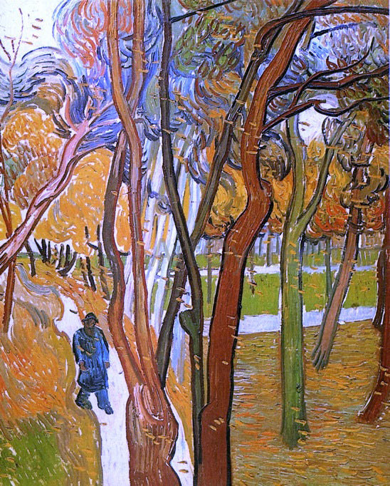 Vincent Van Gogh The Walk: Falling Leaves - Canvas Print